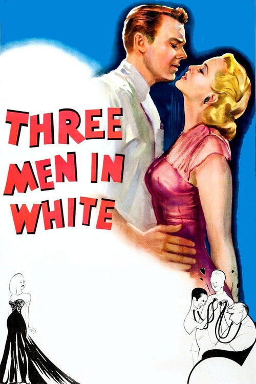 3 Men in White Poster