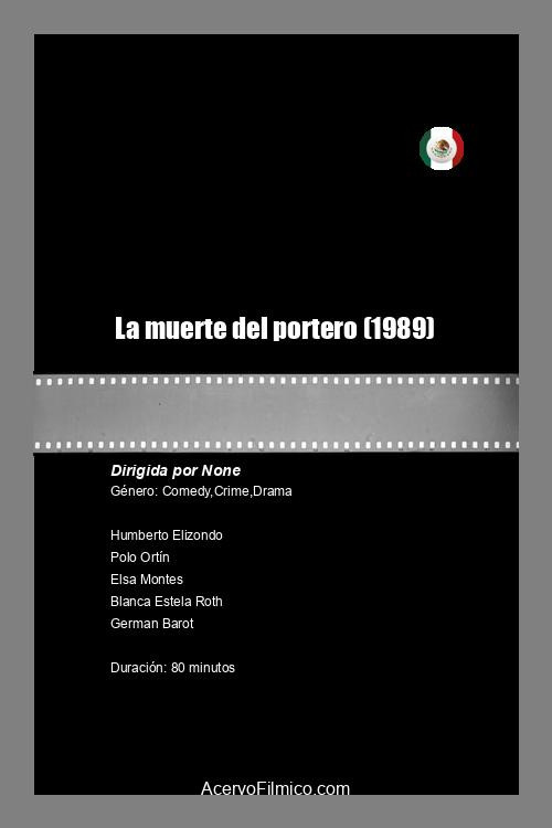 La muerte del portero Poster