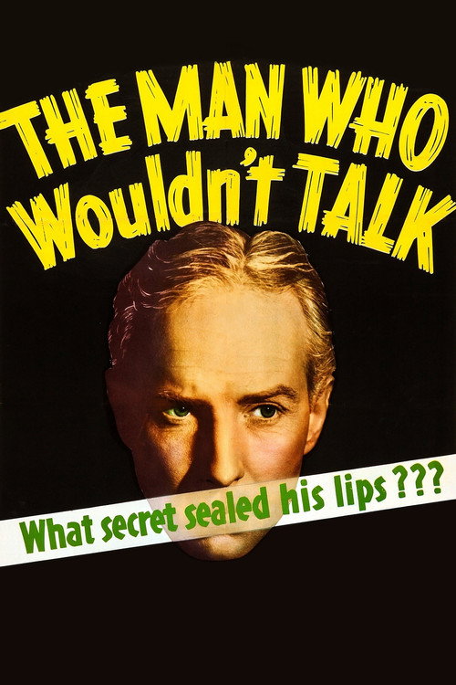 The Man Who Wouldn't Talk Poster