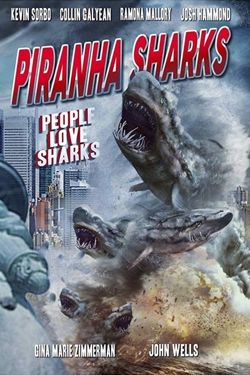 Piranha Sharks Poster