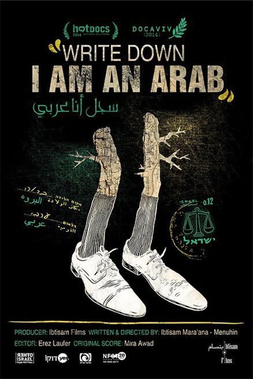 Write Down, I Am an Arab Poster