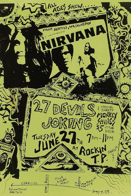Nirvana - Rockin’ T.P., Santa Fe 1989 Poster