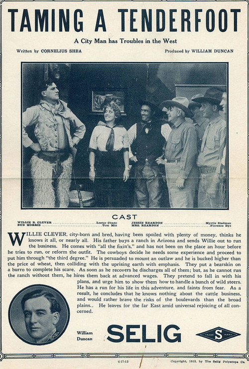 Taming a Tenderfoot Poster