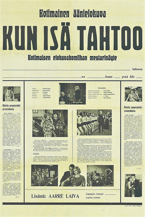 Kun isä tahtoo… Poster