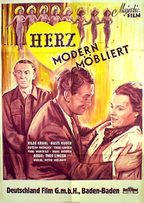Herz – modern möbliert Poster