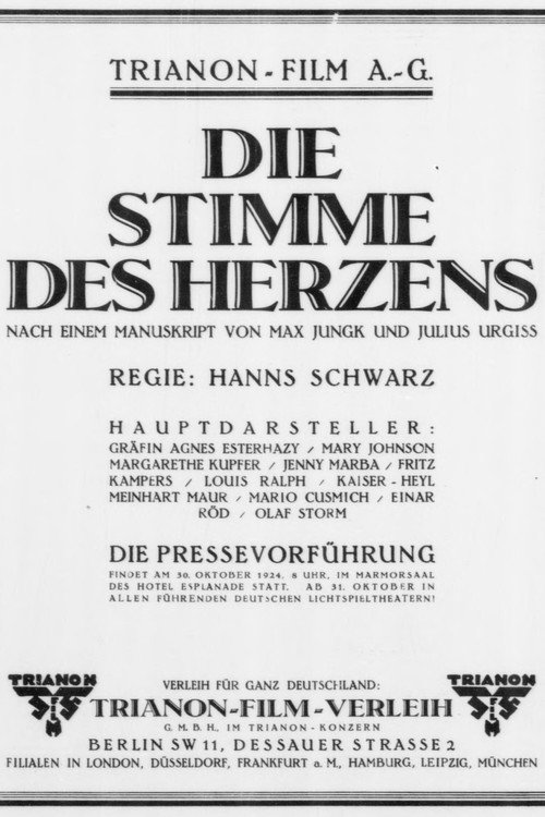 Die Stimme des Herzens Poster
