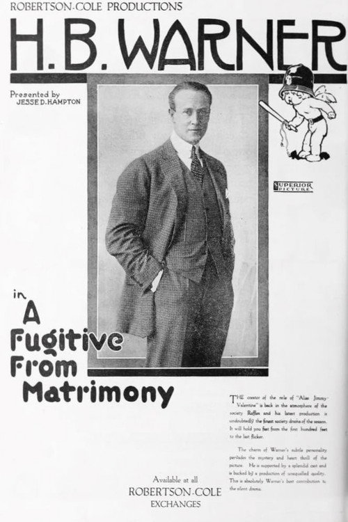 A Fugitive from Matrimony Poster