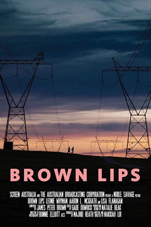 Brown Lips Poster