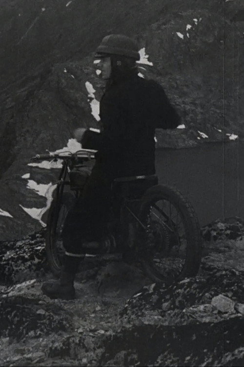 Over Besseggen with a Motorcycle Poster