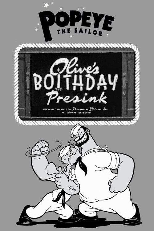 Olive's Boithday Presink Poster