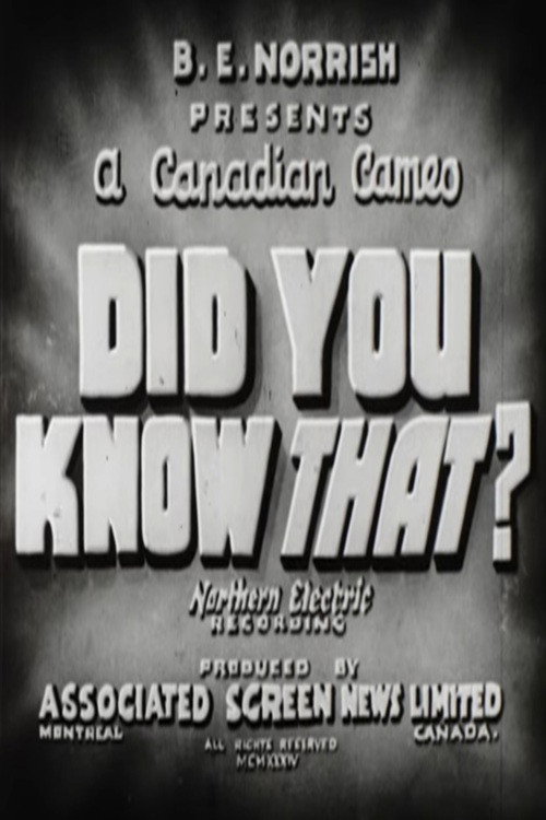 Did You Know That? Poster