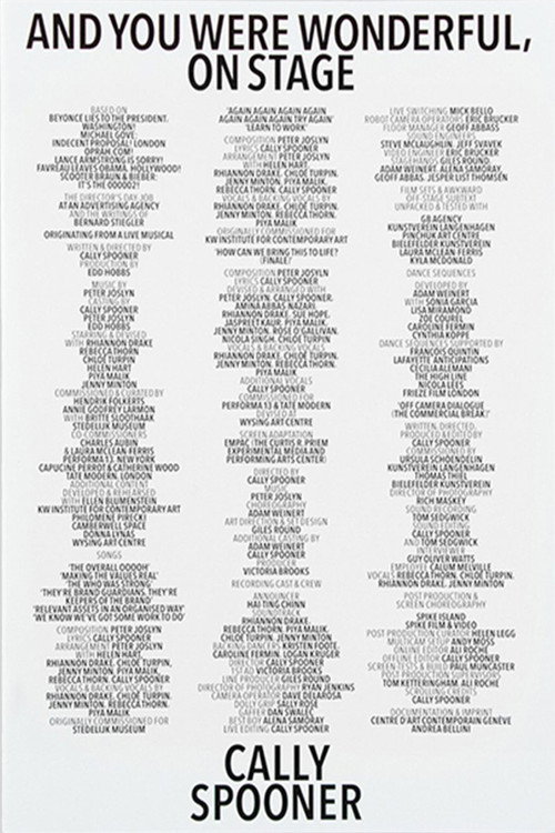 And You Were Wonderful, On Stage Poster