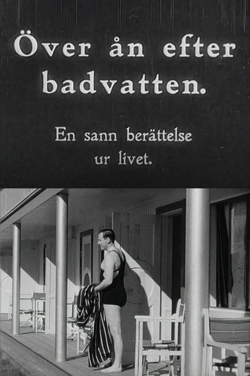 Över ån efter badvatten Poster