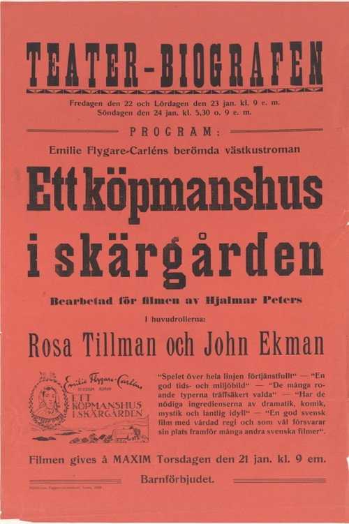 Ett köpmanshus i skärgården Poster