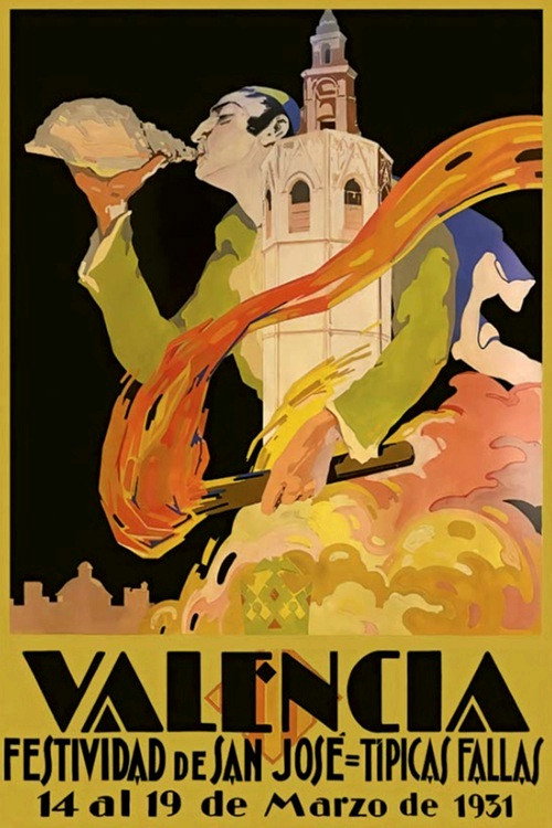 Valencia celebra sus fiestas de las Fallas Poster