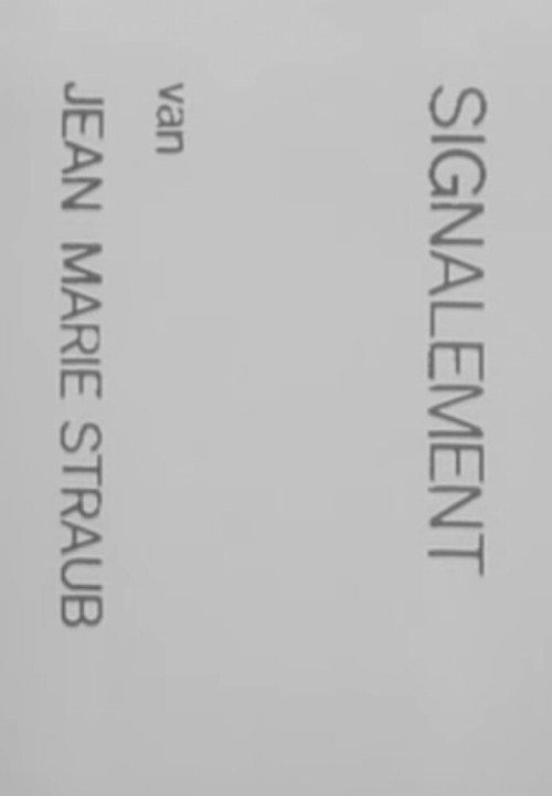 Signalement van Jean Marie Straub Poster