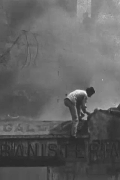 Fire in the Montemolin neighbourhood, Zaragoza Poster