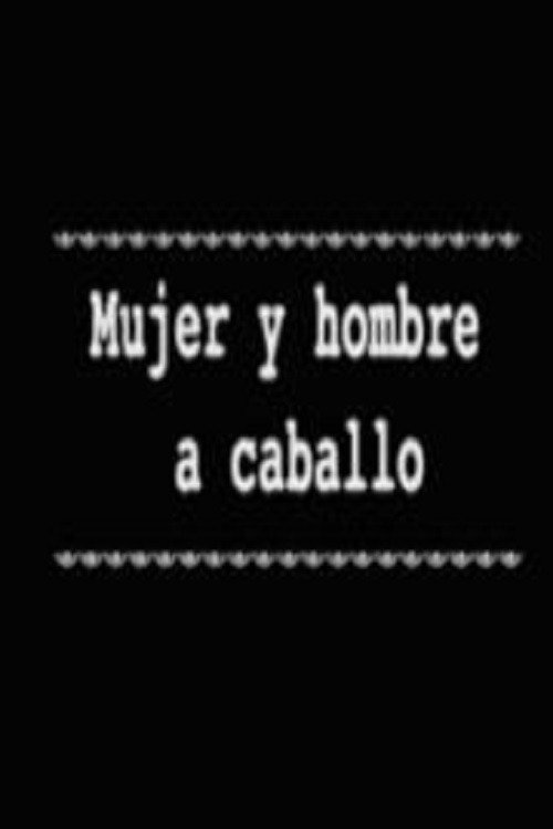 Mujer y hombre a caballo Poster